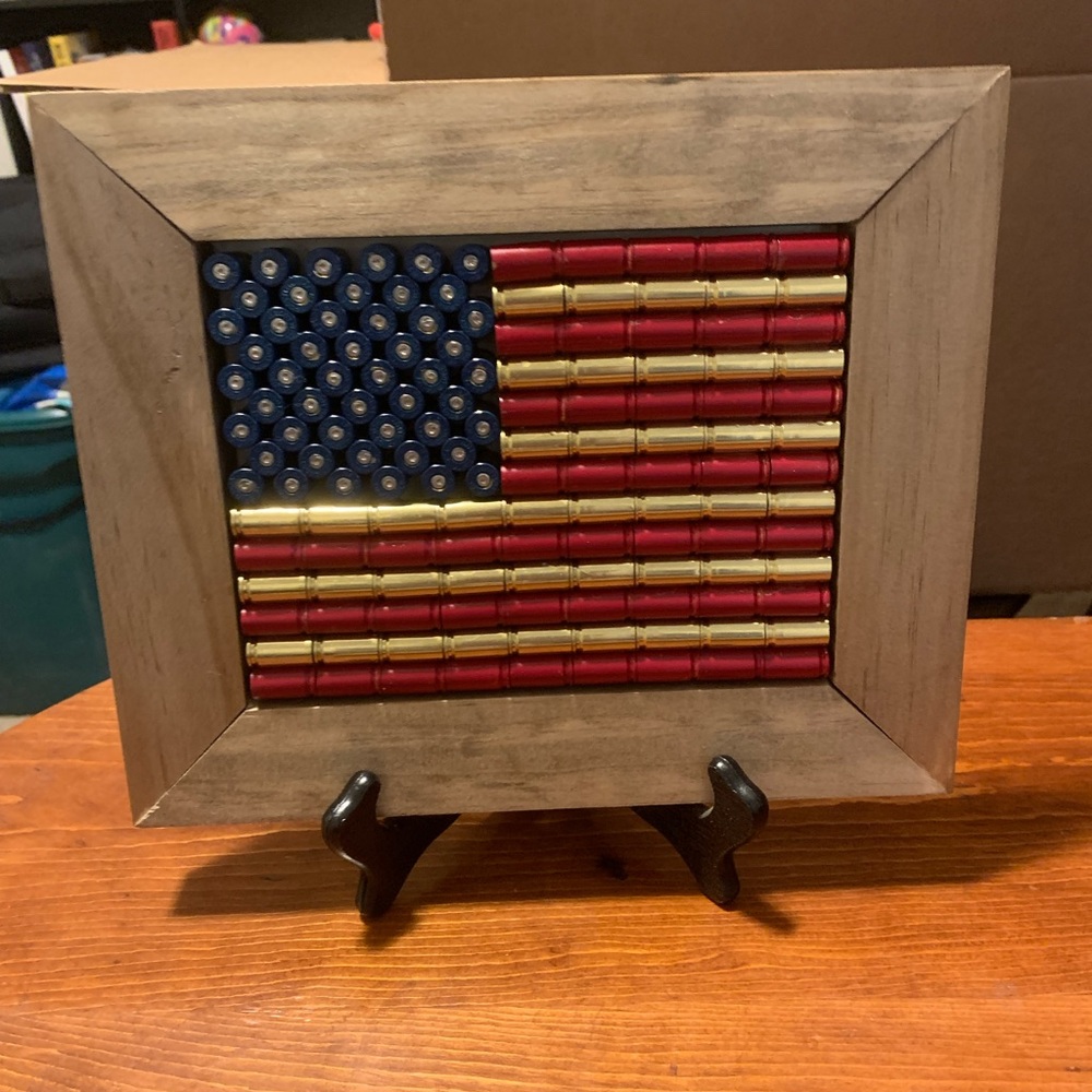 Hand made American flag bullet frames